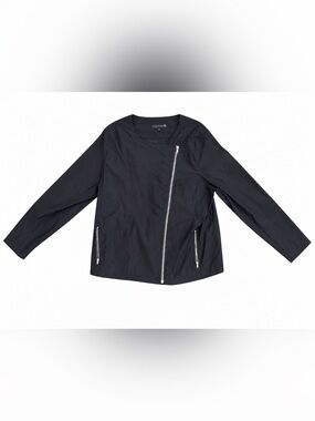 Ryan Wythe Black Asymmetrical Zip Moto Jacket Blazer XL